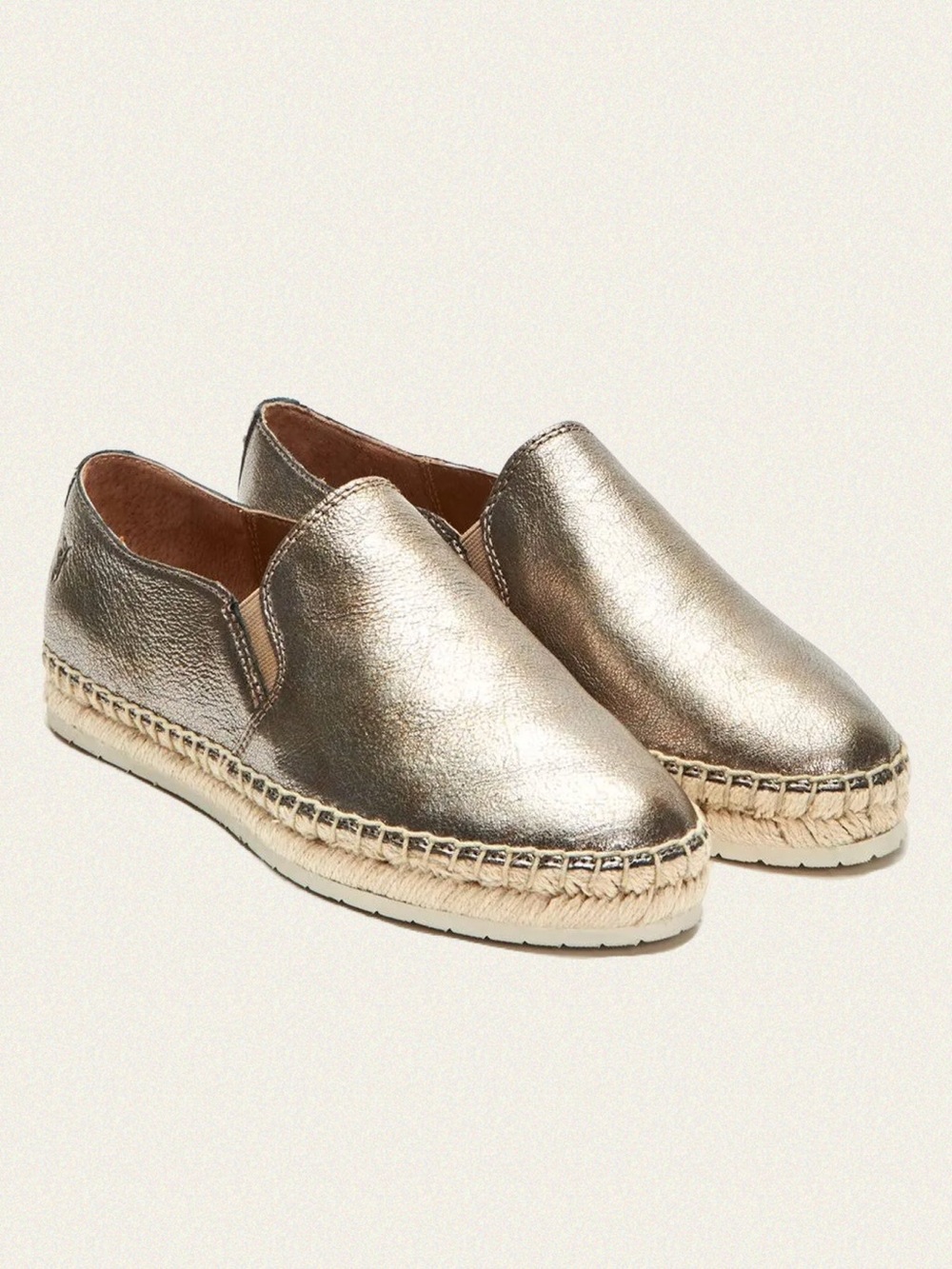 Frye Isbel Metallic Slip-On Espadrilles Flats